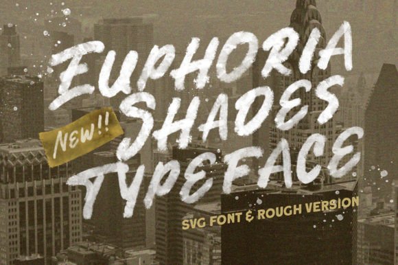 Euphoria Shades: A Textured Display Font for Handmade Brands