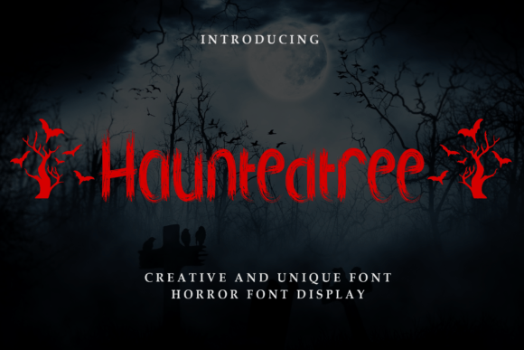 Hauntedtree Font: A Spine-Chilling Display Typeface for Bold Digital Branding