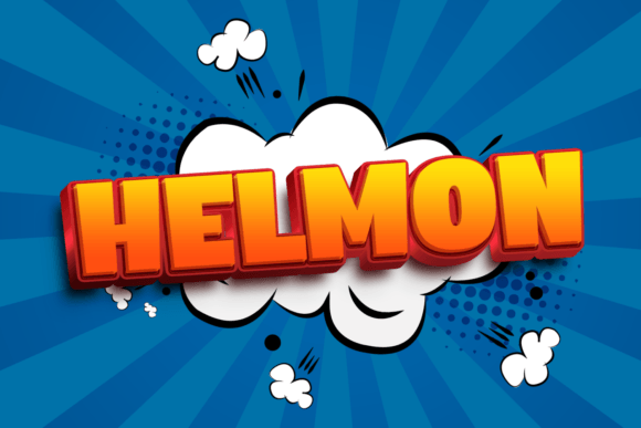 Helmon: A Chunky Comic-Style Display Font That Pops