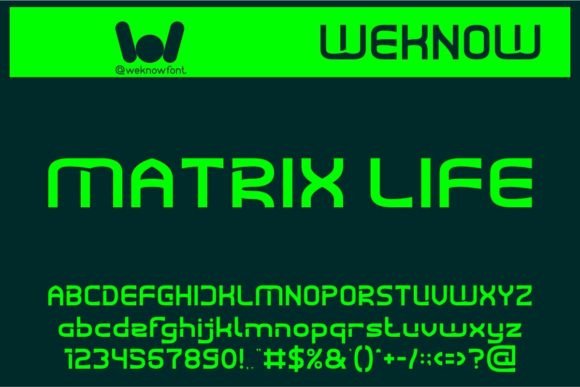 Matrix Life: A Techno-Sci-Fi Display Font for Digital Branding