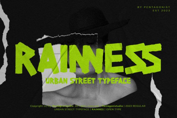 Rainness: A Groovy Urban Display Font for Handmade Creators